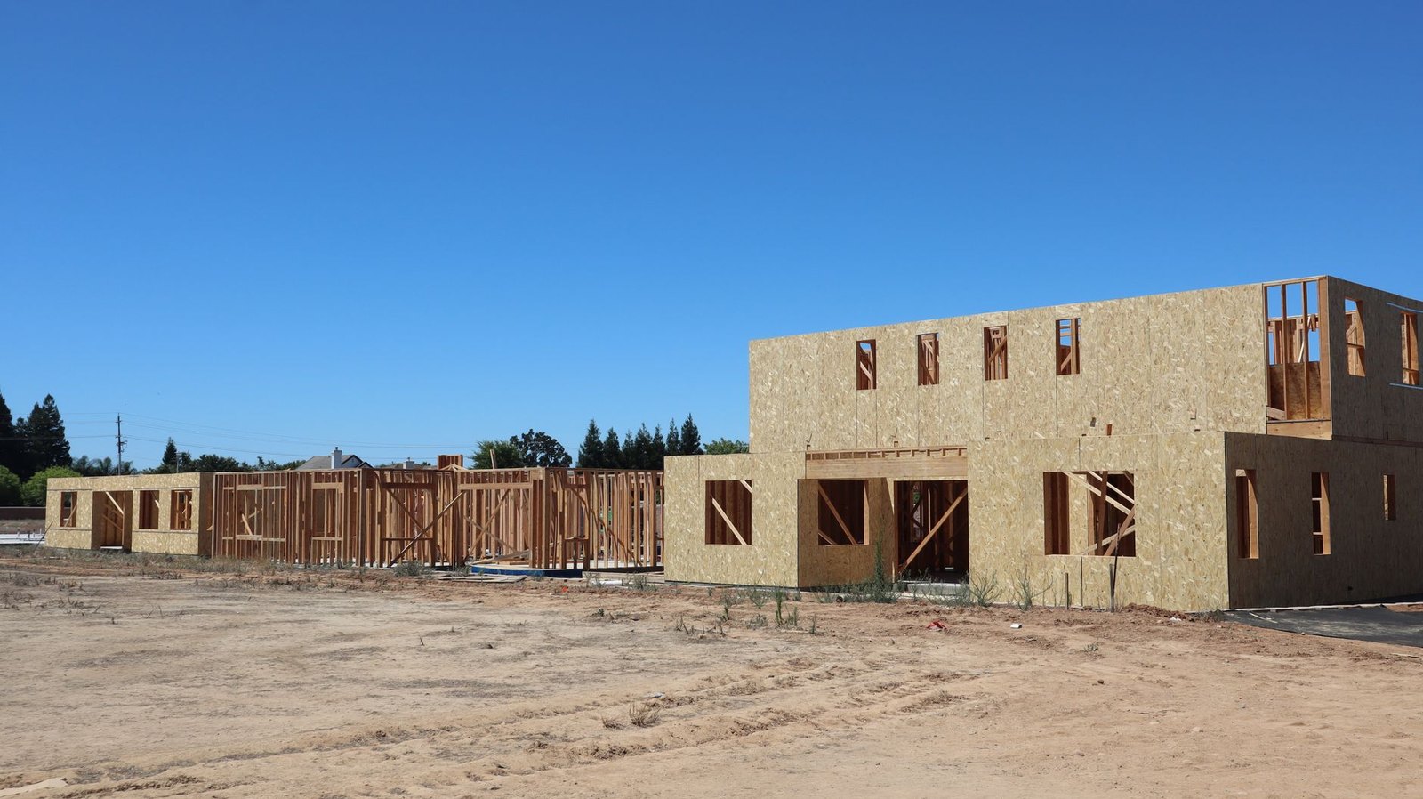 Graded home lots along Lakeside Parkway at the Villas at Lakeside site in Flower Mound