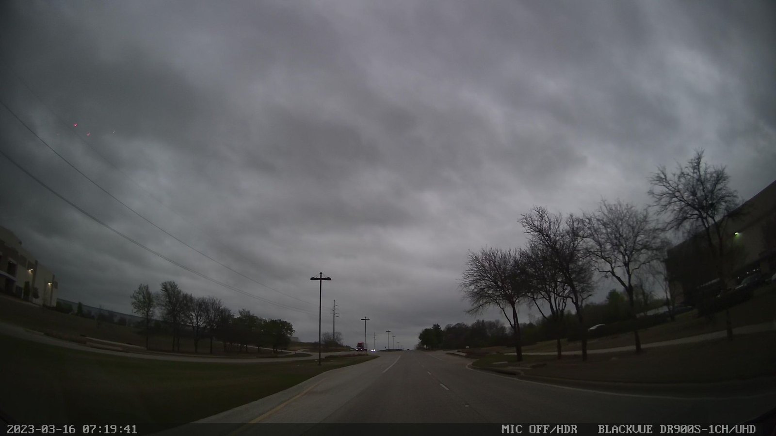 Lane closure signs on Garden Ridge Boulevard at Flower Mound Road during emergency water main repairs