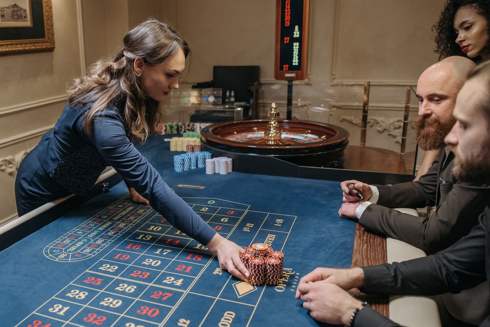 Casino-style table game at a charity fundraiser event