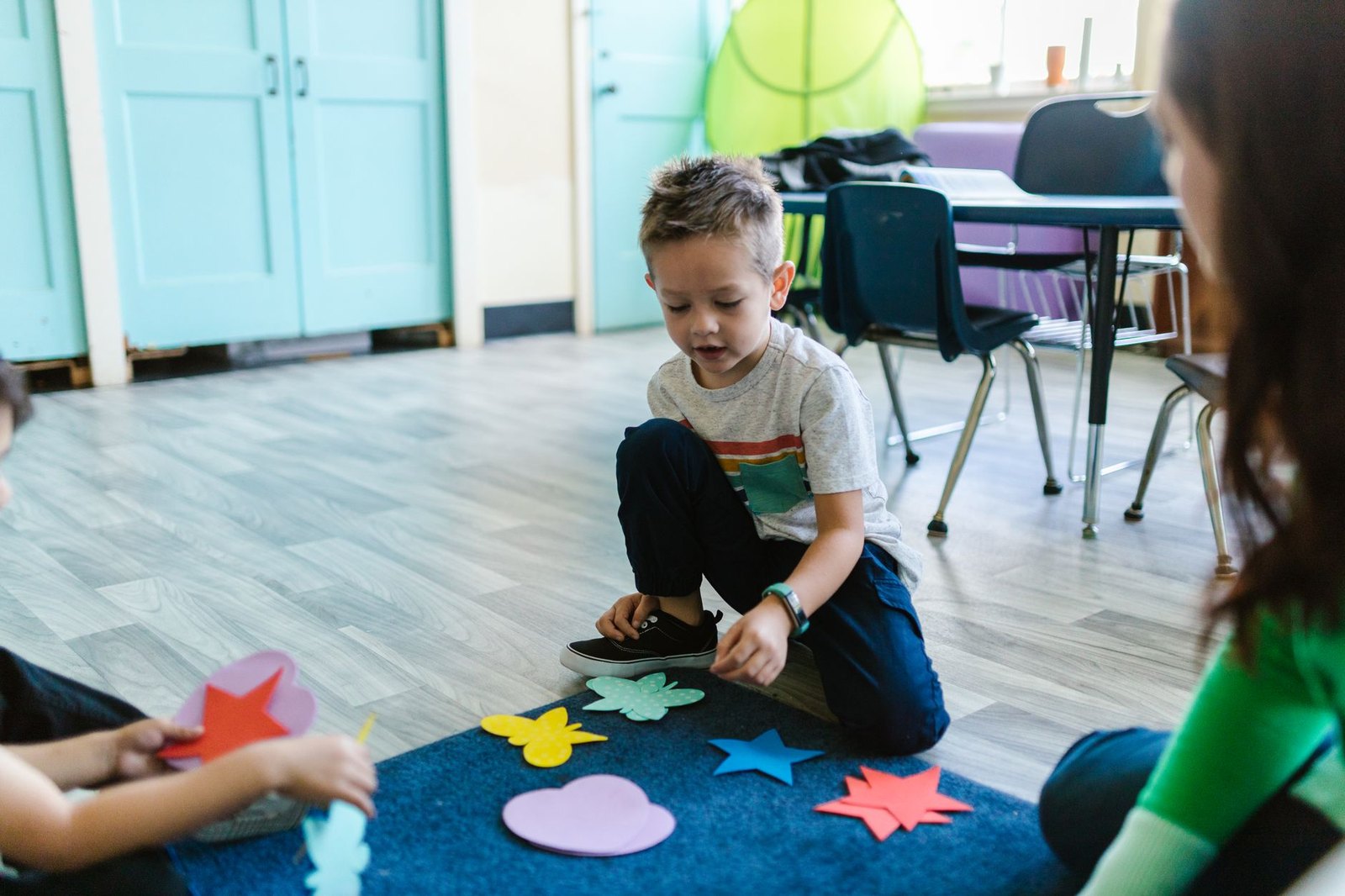 Early childhood classroom colorful learning environment