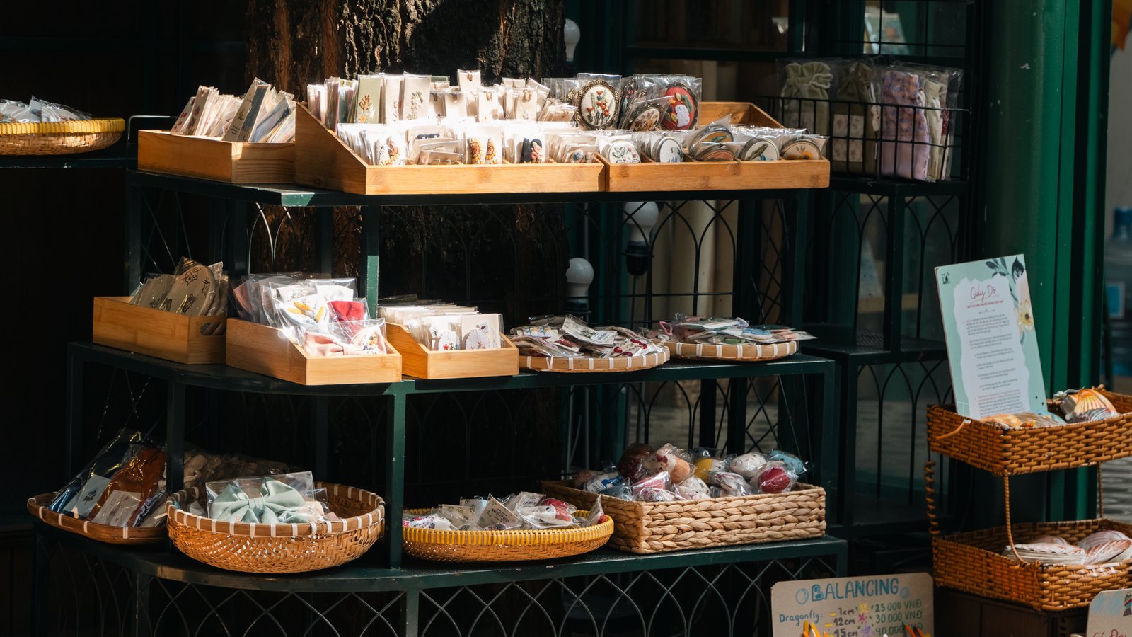 Interior of a multi-vendor boutique marketplace at Highland Village Town Center, the former Painted Tree location